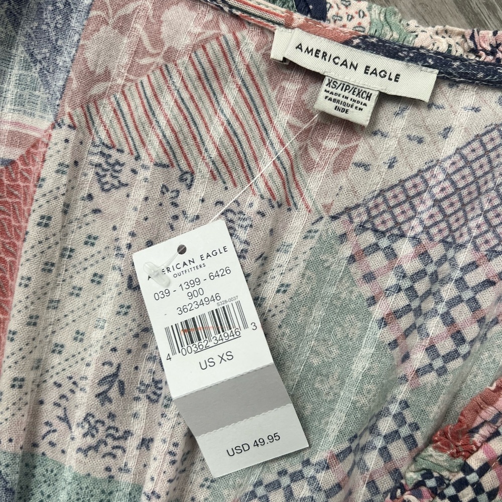 American Eagle Patchwork Dress with Mixed Colors … - image 3